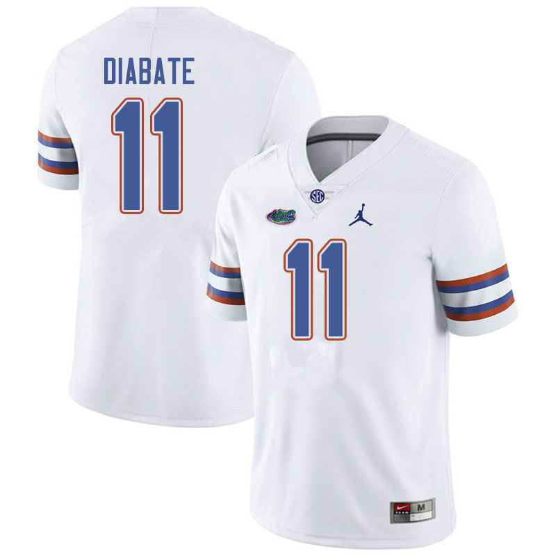 Jordan Brand Men #11 Mohamoud Diabate Florida Gators College Football Jerseys Sale-White - Click Image to Close